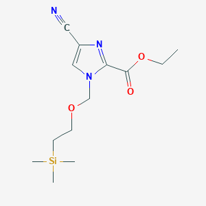 Ethyl 4-cyano-1-((2-(trimethylsilyl)ethoxy)-methyl)-1H-imidazole-2-carboxylate