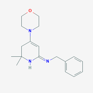 molecular formula C18H25N3O B14453321 N-Benzyl-6,6-dimethyl-4-morpholin-4-YL-5H-pyridin-2-amine CAS No. 77972-03-3