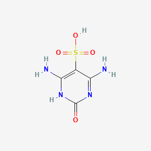molecular formula C4H6N4O4S B14453342 5-Pyrimidinesulfonic acid, 4,6-diamino-2-hydroxy- CAS No. 74039-24-0