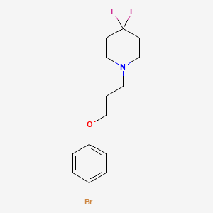 molecular formula C14H18BrF2NO B1445336 1-[3-(4-Bromophenoxy)propyl]-4,4-difluoropiperidine CAS No. 1312478-67-3