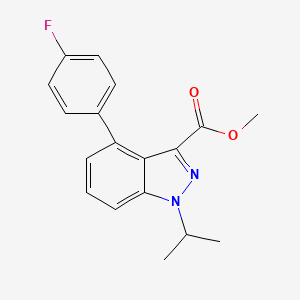 molecular formula C18H17FN2O2 B1445337 methyl 4-(4-fluorophenyl)-1-isopropyl-1H-indazole-3-carboxylate CAS No. 1350760-40-5