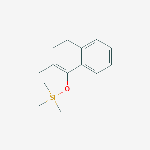 molecular formula C14H20OSi B14453416 Silane, [(3,4-dihydro-2-methyl-1-naphthalenyl)oxy]trimethyl- CAS No. 74477-40-0