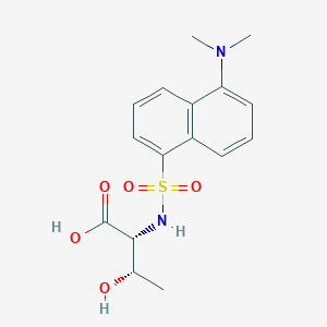 molecular formula C16H20N2O5S B14453474 N-[5-(Dimethylamino)naphthalene-1-sulfonyl]-D-threonine CAS No. 77481-08-4