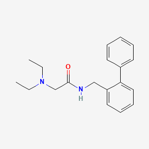 molecular formula C19H24N2O B14453500 Acetamide, N-([1,1'-biphenyl]-2-ylmethyl)-2-(diethylamino)- CAS No. 72336-13-1