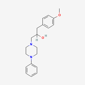 molecular formula C20H26N2O2 B14453509 alpha-(p-Methoxybenzyl)-4-phenyl-1-piperazineethanol CAS No. 74037-83-5
