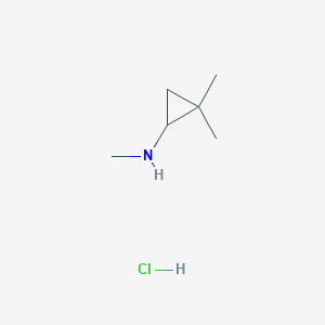 molecular formula C6H14ClN B1445351 N,2,2-trimethylcyclopropan-1-amine hydrochloride CAS No. 1795279-04-7