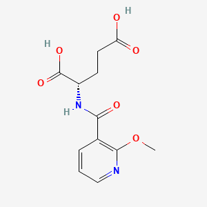 molecular formula C12H14N2O6 B14453551 Glutamic acid, N-(2-methoxynicotinoyl)- CAS No. 76980-28-4