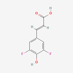 molecular formula C9H6F2O3 B1445359 3,5-Difluoro-4-hydroxycinnamic acid CAS No. 1262019-00-0