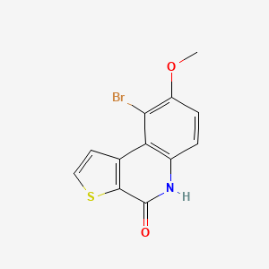 molecular formula C12H8BrNO2S B1445360 9-溴-8-甲氧基噻吩[2,3-c]喹啉-4(5H)-酮 CAS No. 1338543-57-9