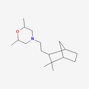 molecular formula C17H31NO B14453604 4-[2-(3,3-Dimethylbicyclo[2.2.1]heptan-2-yl)ethyl]-2,6-dimethylmorpholine CAS No. 77364-76-2