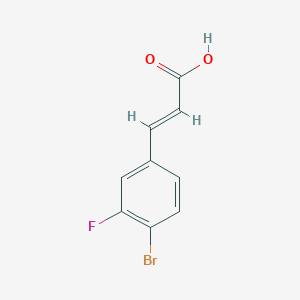 molecular formula C9H6BrFO2 B1445362 3-(4-Bromo-3-fluorophenyl)acrylic acid CAS No. 923266-17-5