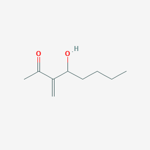 molecular formula C9H16O2 B14453622 2-Octanone, 4-hydroxy-3-methylene- CAS No. 73255-33-1