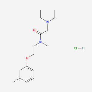 molecular formula C16H27ClN2O2 B14453630 Acetamide, 2-(diethylamino)-N-methyl-N-(2-(m-methylphenoxy)ethyl)-, hydrochloride CAS No. 77791-23-2