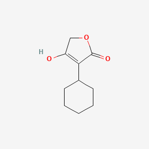 molecular formula C10H14O3 B14453637 2(5H)Furanone, 3-cyclohexyl-4-hydroxy- CAS No. 78128-81-1