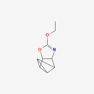 molecular formula C9H11NO2 B14453706 8-Ethoxy-7-oxa-9-azatetracyclo[4.3.0.02,4.03,5]non-8-ene CAS No. 72393-13-6