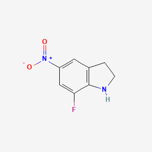 molecular formula C8H7FN2O2 B1445374 7-Fluoro-5-nitroindoline CAS No. 1268816-57-4