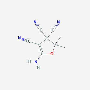 molecular formula C9H8N4O B14453745 5-Amino-2,2-dimethyl-3,3,4(2H)-furantricarbonitrile CAS No. 77219-07-9