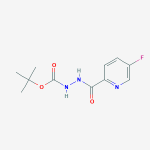 molecular formula C11H14FN3O3 B1445376 Tert-butyl 2-[(5-fluoropyridin-2-yl)carbonyl]hydrazinecarboxylate CAS No. 1310807-72-7