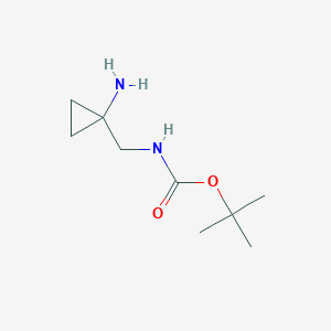 molecular formula C9H18N2O2 B1445377 Tert-butyl ((1-aminocyclopropyl)methyl)carbamate CAS No. 934481-48-8