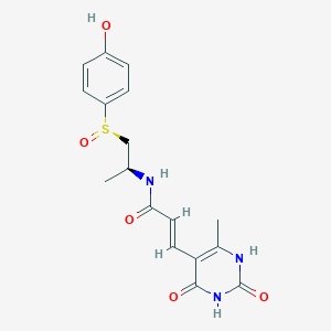 molecular formula C17H19N3O5S B144538 Phenol-alanine sparsomycin CAS No. 132337-89-4