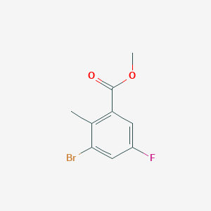 molecular formula C9H8BrFO2 B1445380 Methyl 3-bromo-5-fluoro-2-methylbenzoate CAS No. 1187318-53-1