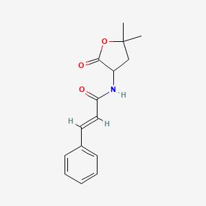 molecular formula C15H17NO3 B14453802 N-(5,5-Dimethyl-2-oxotetrahydro-3-furyl)cinnamamide CAS No. 77694-24-7