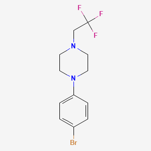 molecular formula C12H14BrF3N2 B1445381 1-(4-Bromophenyl)-4-(2,2,2-trifluoroethyl)piperazine CAS No. 1374342-27-4