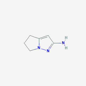 molecular formula C6H9N3 B1445382 5,6-dihydro-4H-pyrrolo[1,2-b]pyrazol-2-amine CAS No. 1378804-79-5
