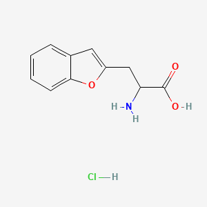 molecular formula C11H12ClNO3 B1445383 2-Amino-3-(1-benzofuran-2-yl)propanoic acid hydrochloride CAS No. 206353-28-8