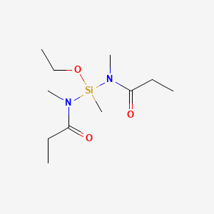 molecular formula C11H24N2O3Si B14453835 Bis(N-methylpropionamido)methylethoxysilane CAS No. 72928-08-6