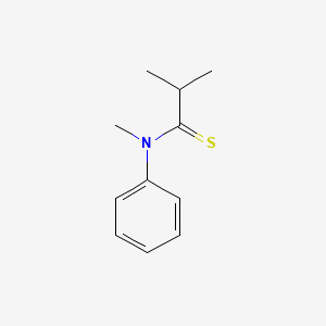molecular formula C11H15NS B14453857 N,2-Dimethyl-N-phenylpropanethioamide CAS No. 75755-45-2