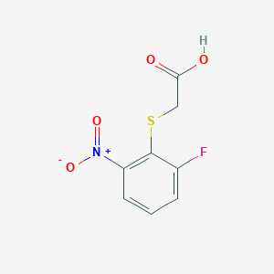 molecular formula C8H6FNO4S B1445387 2-[(2-Fluoro-6-nitrophenyl)sulfanyl]acetic acid CAS No. 1247021-61-9