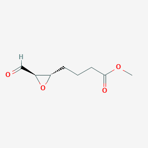molecular formula C8H12O4 B14453884 Methyl 4-[(2S,3R)-3-formyloxiran-2-yl]butanoate CAS No. 77341-37-8