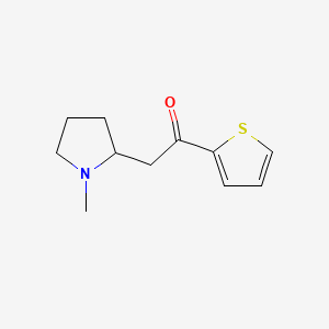 molecular formula C11H15NOS B14453908 2-(1-Methyl-2-pyrrolidinyl)-1-(2-thienyl)ethanone CAS No. 76103-68-9