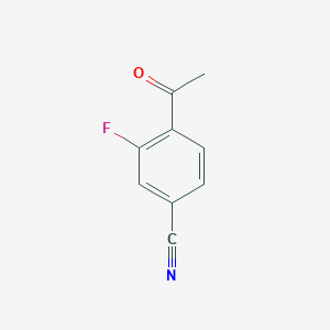 molecular formula C9H6FNO B1445392 4-乙酰-3-氟苯甲腈 CAS No. 1352144-78-5