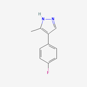 molecular formula C10H9FN2 B1445393 4-(4-Fluorophenyl)-3-Methyl-1h-Pyrazole CAS No. 1604818-65-6