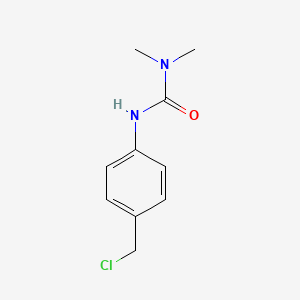 molecular formula C10H13ClN2O B14453934 N'-[4-(Chloromethyl)phenyl]-N,N-dimethylurea CAS No. 74119-24-7
