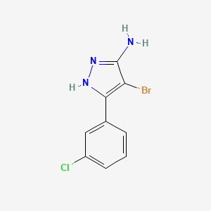 4-bromo-5-(3-chlorophenyl)-1H-pyrazol-3-amine