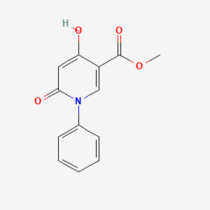 molecular formula C13H11NO4 B1445395 甲基4-羟基-6-氧代-1-苯基-1,6-二氢吡啶-3-羧酸酯 CAS No. 80421-15-4