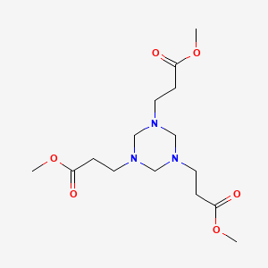 molecular formula C15H27N3O6 B14453996 Trimethyl 3,3',3''-(1,3,5-triazinane-1,3,5-triyl)tripropanoate CAS No. 77526-16-0