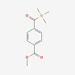 molecular formula C12H16O3Si B14454016 Benzoic acid, 4-[(trimethylsilyl)carbonyl]-, methyl ester CAS No. 75748-12-8