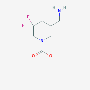 molecular formula C11H20F2N2O2 B1445403 Tert-butyl 5-(aminomethyl)-3,3-difluoropiperidine-1-carboxylate CAS No. 1373502-92-1