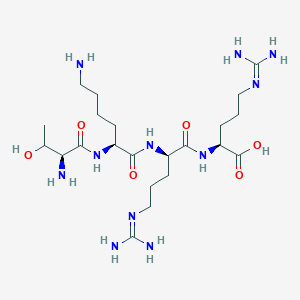 molecular formula C22H45N11O6 B14454084 Tuftsin, arg(3)- CAS No. 75929-73-6
