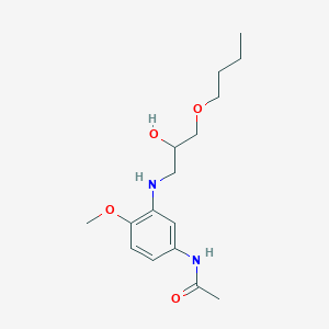 molecular formula C16H26N2O4 B14454098 N-{3-[(3-Butoxy-2-hydroxypropyl)amino]-4-methoxyphenyl}acetamide CAS No. 73264-46-7