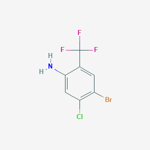 molecular formula C7H4BrClF3N B1445411 4-Bromo-5-chloro-2-(trifluoromethyl)aniline CAS No. 1352343-74-8