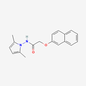 molecular formula C18H18N2O2 B14454144 Acetamide, N-(2,5-dimethyl-1H-pyrrol-1-YL)-2-(2-naphthalenyloxy)- CAS No. 75129-72-5