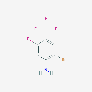 molecular formula C7H4BrF4N B1445417 2-Bromo-5-fluoro-4-(trifluoromethyl)aniline CAS No. 1239463-37-6