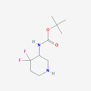 molecular formula C10H18F2N2O2 B1445419 3-(Boc-氨基)-4,4-二氟哌啶 CAS No. 1052713-53-7