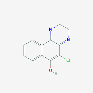 molecular formula C12H9ClN2O B14454197 Benzo[f]quinoxalin-6(2H)-one, 5-chloro-3,4-dihydro- CAS No. 75473-67-5