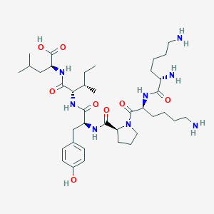 molecular formula C38H64N8O8 B144542 H-Lys-lys-pro-tyr-ile-leu-OH CAS No. 139026-64-5